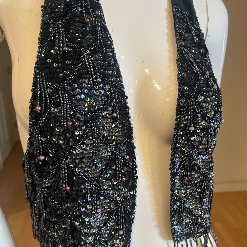 Y2k Silence + Noise Embellished Open Front Beaded… - image 2